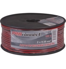 Proconnect 01-6102-6 Кабель акустический, 2х0.35 мм2, красно-черный, 100 м.  