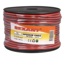 Rexant 01-6104-3 Кабель акустический, 2х0.75 мм2, красно-черный, 100 м.  