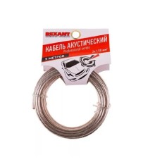 Rexant 01-6306-05 Кабель акустический, 2х1.50 мм2, прозрачный SILICON, 5 м.  
