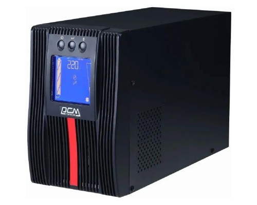 [ИБП] PowerCom Macan MAC-2000 ИБП {On-Line, 2000VA/2000W, Tower, IEC, LCD, Serial+USB, SNMPslot, подкл. доп. батарей} (1034862)