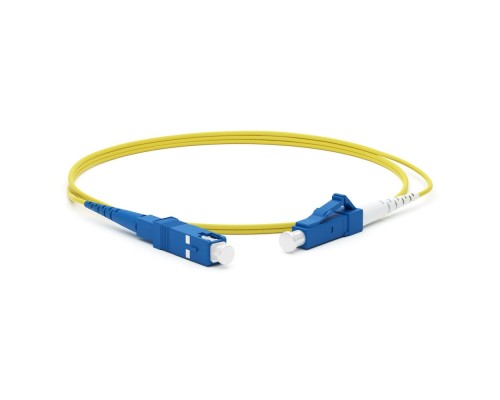 [Патч-корд] Hyperline FC-S2-9-LC/­UR-SC/­UR-H-1M-LSZH-YL Патч-корд волоконно-оптический (шнур) SM 9/­125 (OS2), LC/­UPC-SC/­UPC, 2.0 мм, simplex, LSZH, 1 м