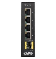 D-Link DIS-100G-5SW/A1A Промышленный неуправляемый коммутатор с 4 портами 10/100/1000Base-T, 1 портом 1000Base-X SFP, функцией энергосбережения и поддержкой QoS