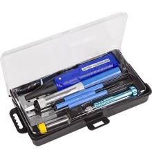 REXANT (12-0167) Набор для пайки  (паяльник 8Вт, оловоотсос, подставка, припой, отвертка, интрумент для монтажа)  