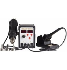 REXANT (12-0721) Паяльная станция (паяльник + термофен) с цифровым дисплеем 150-500°С (R898D) 