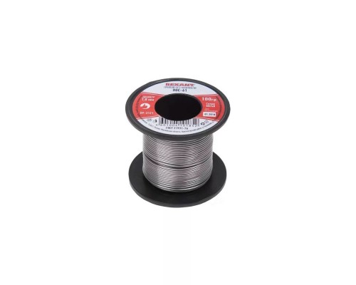 [Припои] Rexant (09-3121) Припой катушка ПОС-61 без канифоли (O1,0мм, 100гр)  