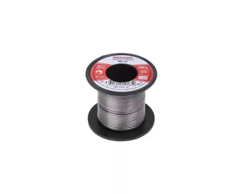 [Припои] Rexant 09-3124 Припой катушка ПОС-61 без канифоли (O3,0мм, 100гр)  