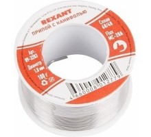 REXANT (09-3223) Припой с канифолью  100 гр. d=2.0 мм (Sn60 Pb40 Flux 2.2%)  