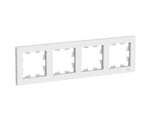 [SE Розетки и выключатели AtlasDesign] Systeme electric ATN000104 ATLASDESIGN 4-постовая РАМКА, универсальная, БЕЛЫЙ