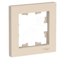 Systeme electric ATN000201 ATLASDESIGN 1-постовая РАМКА, БЕЖЕВЫЙ