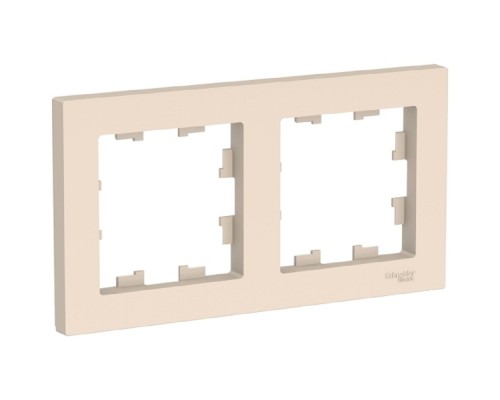 [SE Розетки и выключатели AtlasDesign] Systeme electric ATN000202 ATLASDESIGN 2-постовая РАМКА, универсальная, БЕЖЕВЫЙ