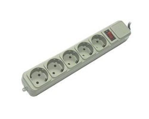 [Сетевые фильтры] PowerCube Фильтр-удлинитель, 5.0м, 5 евророзеток (SPG-B-15), серый