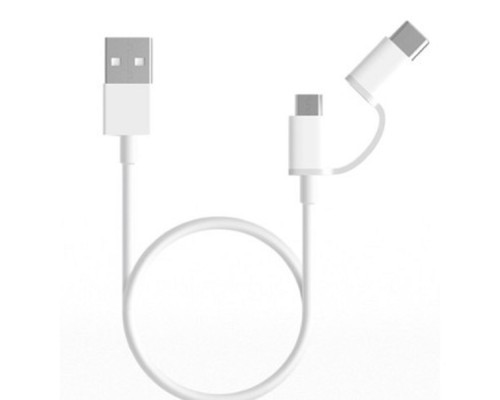 [ Аксессуар] Xiaomi Mi 2-in-1 USB Cable Micro USB to Type C (30cm) [SJV4083TY] Кабель
