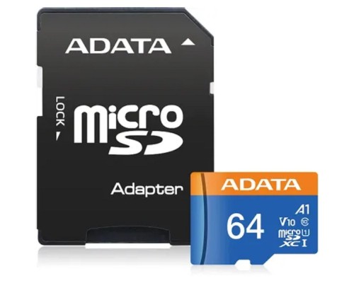 [Карта памяти ] Micro SecureDigital 64Gb A-DATA AUSDX64GUICL10A1-RA1
