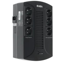 SVEN Источник бесперебойного питания SVEN UP-L1000E, с 6 выходными розетками (3 с питанием от батареи +3 сетевой фильтр)