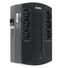 SVEN Источник бесперебойного питания SVEN UP-L1000E, с 6 выходными розетками (3 с питанием от батареи +3 сетевой фильтр)