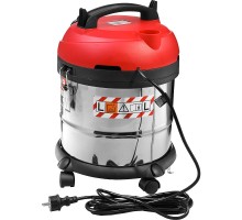 ЗУБР Пылесос строительный [ПУ-20-1400 М3] { модель М3-20, 20 л, 1400 Вт, сухая и влажная уборка, корпус из нержавеющей стали, розетка до 2000Вт }