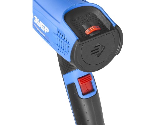 [Электроинструменты] ЗУБР [ФТ-П1800] фен технический (строительный) { керам. изолятор, электр. регул. темп-ры, 2 режима: 80-550град, 350/550 л/мин, 1800Вт }