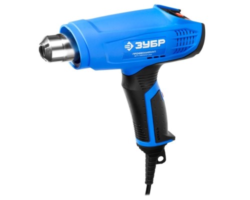 [Электроинструменты] ЗУБР [ФТ-П2000 М2Д] технический (строительный) { керам изол-р, ЖК-диспл., память темп-ры, 2 режима: 80-600град, 220/550 л/мин, 2000Вт }