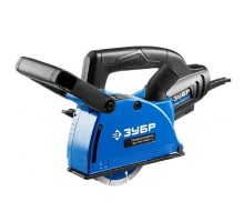 ЗУБР [ЗШ-П30-1400 ПСТК] Штроборез (бороздодел) { макс. глуб. 30 мм, 125 мм, подключ. пылесоса, плавн пуск, защита от перегрузки, 1400 Вт, кейс }