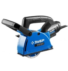 ЗУБР [ЗШ-П30-1400 ПСТК] Штроборез (бороздодел) { макс. глуб. 30 мм, 125 мм, подключ. пылесоса, плавн пуск, защита от перегрузки, 1400 Вт, кейс }