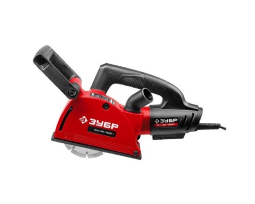 [Штроборезы] ЗУБР [ЗШ-30-1200 Т] Штроборез (бороздодел) { макс. глубина паза 30 мм, 125 мм, пылезащита, подключение пылесоса, защита от перегрузки, 1200 Вт }