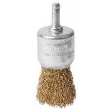 Щетка кистевая для дрели, витая стальная латунированная проволока 0,3мм, 24мм, STAYER, MAXClean [35113-24]