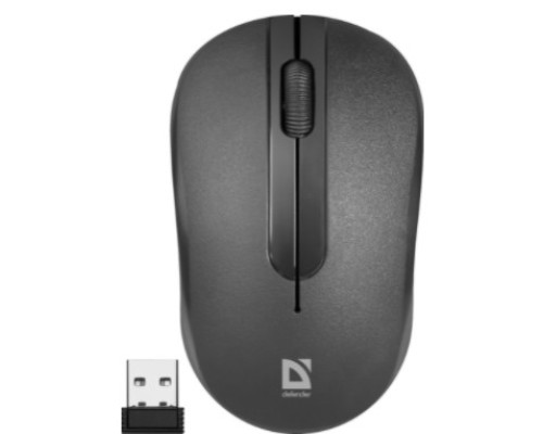 [Мышь] Defender Datum MM-285  Black USB [52285] {Беспроводная оптическая мышь,3 кнопки,1600 dpi}