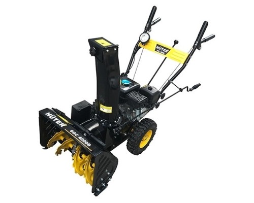 [Снегоуборочная техника] Huter SGC 4000B [70/7/13] Снегоуборщик { 6,5л.с, скорости 4 вперед 2- назад, ширина 56, высата 42. Электростартер от АКБ 12В, ФАРА -есть, Подогрев ручек - нет, объем топлевного бака 3,0.  Вес 65 кг }