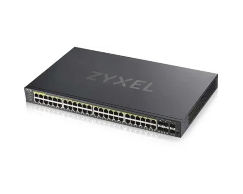 [Сетевое оборудование] ZYXEL GS192048HPV2-EU0101F Гибридный Smart PoE+ коммутатор NebulaFlex GS1920-48HPv2, 44xGE PoE+, 4xCombo (SFP/RJ-45 PoE+), 2xSFP, бюджет PoE 375 Вт, автономное/облачное управление