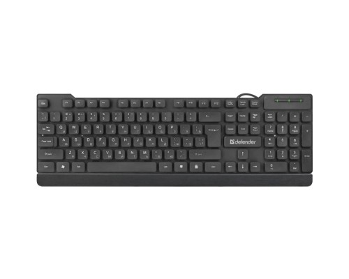 [Клавиатура] Defender Клавиатура Element HB-190 USB RU [45191] {Проводная,черный,полноразмерная}