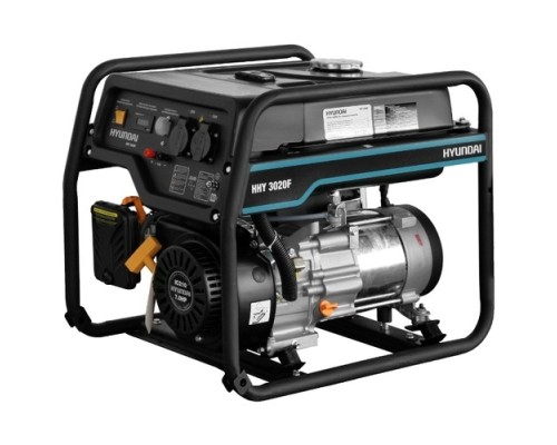 [Электростанции, Генераторы, Блоки автоматики] HYUNDAI [HHY 3020F] Генератор бензиновый { Запуск ручной, 3,1 кВт/ nom 2,8кВт, 230В/50Гц, IC210, 4-х такт, 7,0 л.с., 208 см3, Вес 44 кг }
