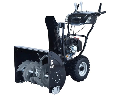 [Снегоуборочная техника] HYUNDAI [S 7066] Снегоуборщик { ICW210, 4-тактный, 7,0 л.с., 208 см3, Фара и подогрев ручек: есть, Запуск ручной/электро, 5 вперед/2 назад, 660 мм,  подогрев карбюратора, вес 86 кг }