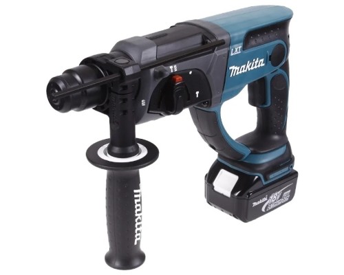 [Перфоратор] Makita DHR202RF Перфоратор аккумуляторный {SDS-plus;18В;1х3Ач;Li-Ion;3х реж;1,9 Дж;0-4000 уд/мин;сверление бет-20мм;мет-13мм;дер-26мм;кейс;вес 3,5 кг}