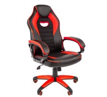 Офисное кресло Chairman   game 16 Россия экопремиум черный/красный (7024557)