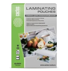 Cactus Пленка для ламинирования 80мкм A4 (100шт) глянцевая 216 x 303мм [CS-LPGA480100]