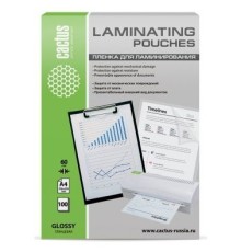 Cactus Пленка для ламинирования 60мкм A4 (100шт) глянцевая 216 x 303мм (1059665) [LPGA460100]