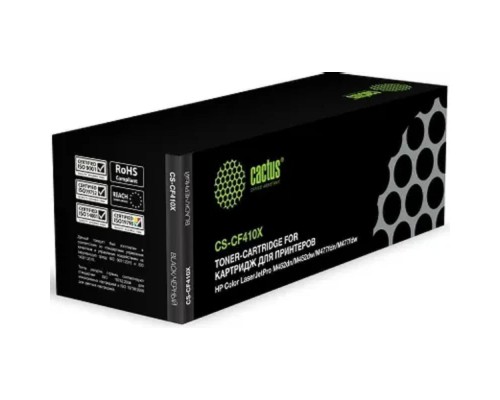 [расходные материалы] CACTUS CF410X Тонер Картридж CS-CF410X для  HP LJ M452DW/DN/NW, M477FDW/M477FDN/M477FNW, черный, (6500 стр.)