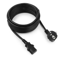 Cablexpert Кабель питания 5м, Schuko- C13, 3х1кв.мм, черный, с заземлением, пакет (PC-186-1-5M)