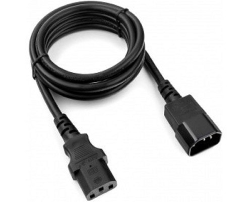 [кабели] Cablexpert Кабель питания сист.блок-монитор 1.8м, C13-C14, 3х1кв.мм., черный, с зазем. (PC-189-1-1.8M)
