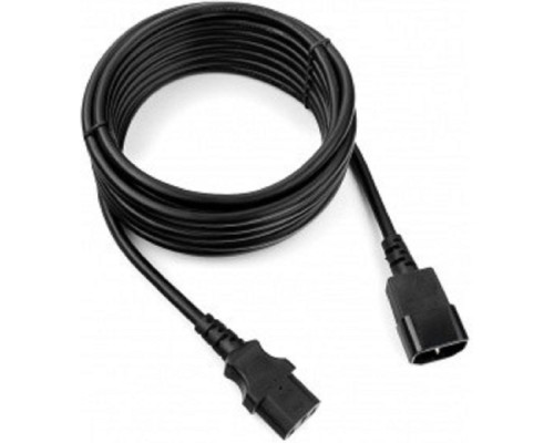 [кабели] Cablexpert Кабель питания сист.блок-монитор 5м, C13-C14, 3х1кв.мм., черный, с зазем. (PC-189-1-5M)