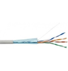 PROconnect (01-0142-3-50) Кабель витая пара омедненный, F/UTP, CCA, CAT 5e, PVC, 4PR, 24AWG, INDOOR, SOLID, серый, 50м