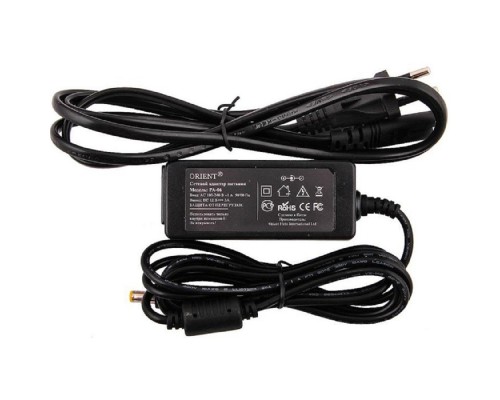 [Аксессуар к ноутбуку] ORIENT PA-06, Блок питания DC 12V, 3.0A, стабилизированный, защита от КЗ и перегрузки ( Imax~3.5А ), вилка с кабелем (29505	)