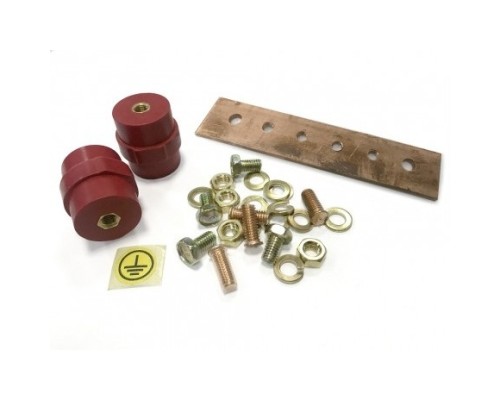 [Монтажное оборудование] Hyperline TGRB-SET Комплект заземления для шкафов (шина заземления+винты)