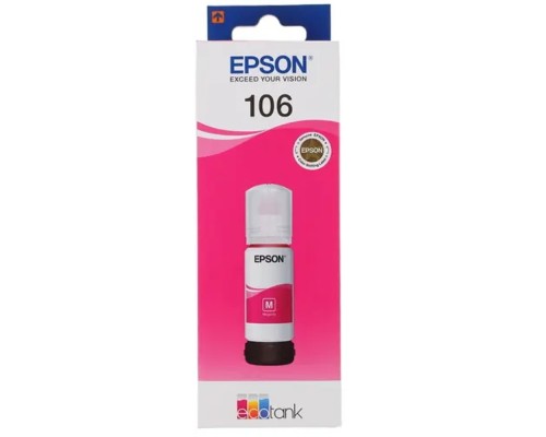 [Расходные материалы] EPSON C13T00R340  Контейнер 106 с пурпурными чернилами для L7160/7180, 70 мл.