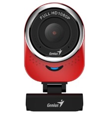 Web-камера Genius QCam 6000 Red {1080p Full HD, вращается на 360°, универсальное крепление, микрофон, USB} [32200002408]