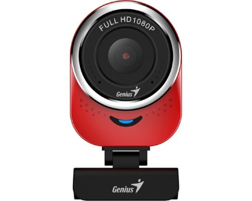 [Web-камеры] Web-камера Genius QCam 6000 Red {1080p Full HD, вращается на 360°, универсальное крепление, микрофон, USB} [32200002408]