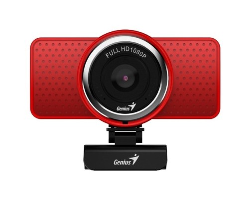 [Web-камеры] Web-камера Genius ECam 8000 Red {1080p Full HD, вращается на 360°, универсальное крепление, микрофон, USB}  [32200001407]
