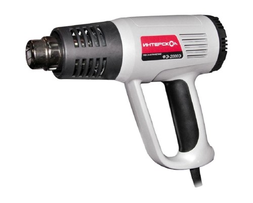 [Пневмоинструмент, Термопистолет] ИНТЕРСКОЛ ФЭ-2000Э Фен строительный [192.0.0.00] {2000Вт, 80-600 °С,поток 300-500л/мин, 0.8кг}