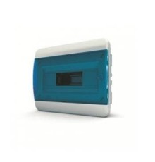 TEKFOR 01-02-004 Щит встраиваемый 8 мод. IP41, прозрачная синяя дверца BVS 40-08-1
