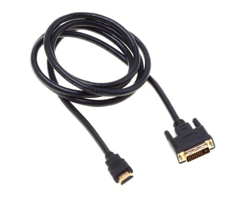 [Кабель] Кабель аудио-видео Buro HDMI (m), DVI-D (Dual Link) (m) 1.8м.Позолоченные контакты черный (BHP RET HDMI_DVI18)